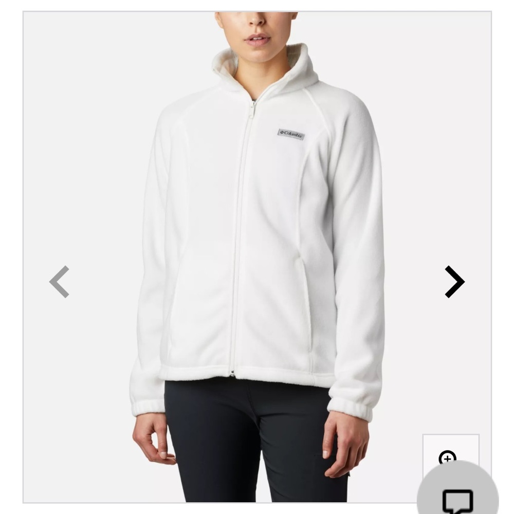 NWT Columbia Women's Benton Springs Full Zip Fleece Jacket - White - Size Small